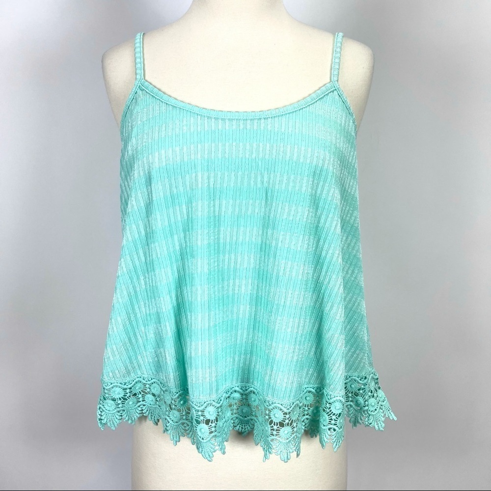 9.3 Eline by Line & Dot crochet lace trim tank top